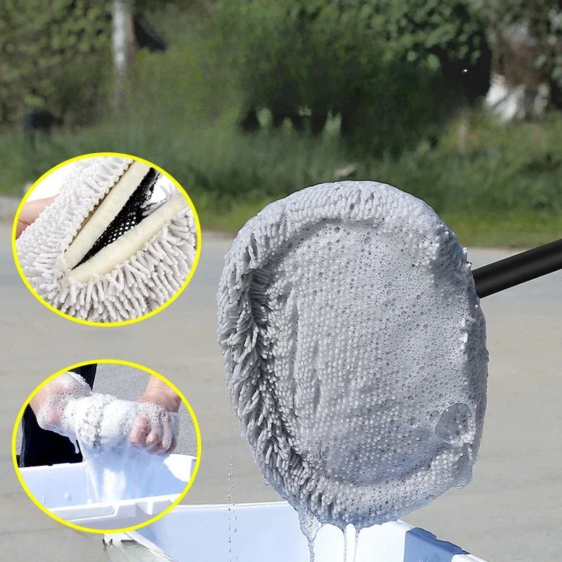 Car Window Cleaner Glass Cleaning Squeegee Telescopic Rod Extendable Zpaxo