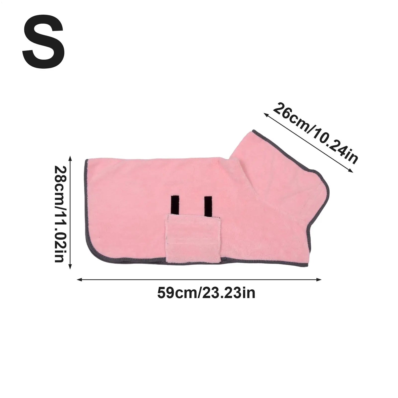 Dog Bath Towel Soft Fleece Absorbent Robe Pet Cat Bathing Supplies