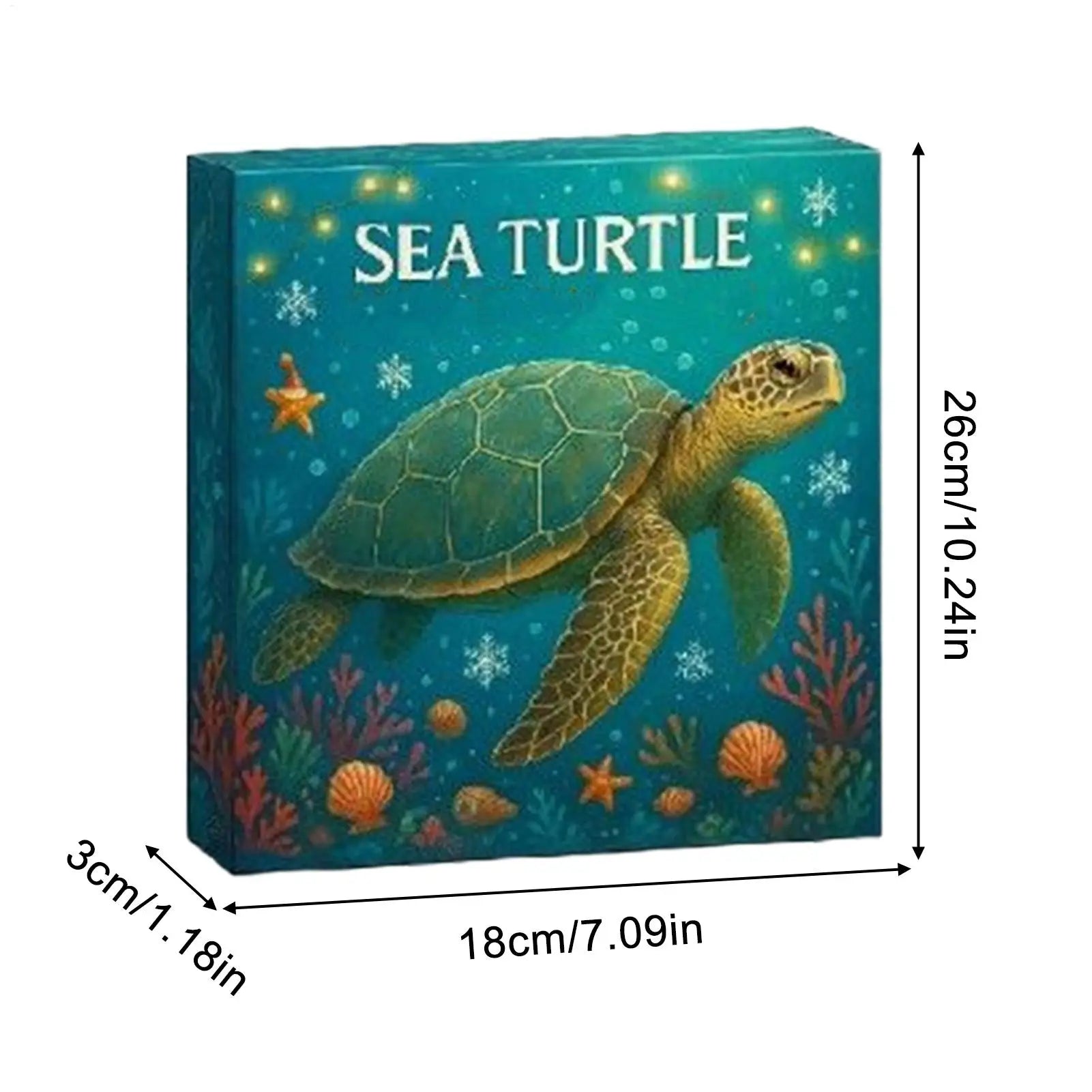 Christmas Sea Turtle Advent Calendar 24 Days 2D Acrylic Ornament