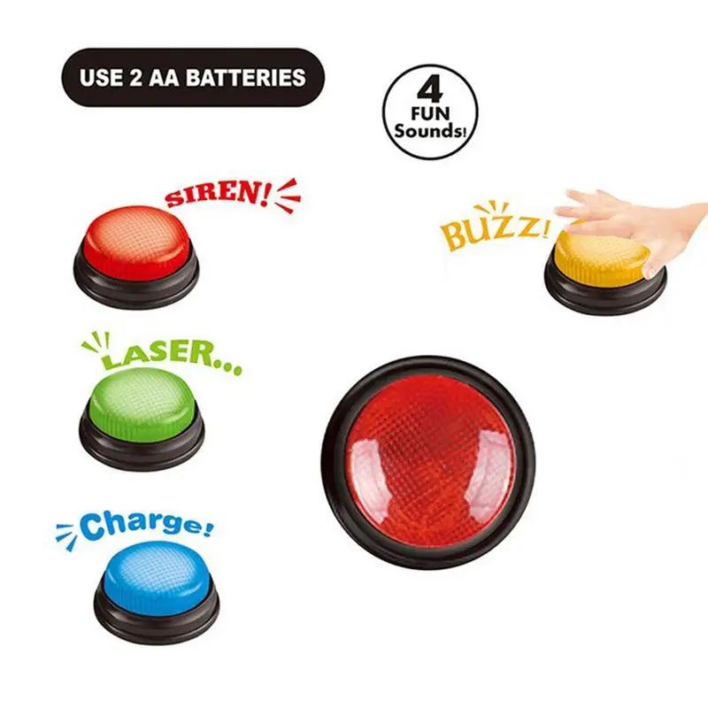 Game Buzzer Alarm 4-Piece Quick Answer Game Show Prop Game Buzzer For Answering For Classroom Debate Competition Guessing Zpaxo