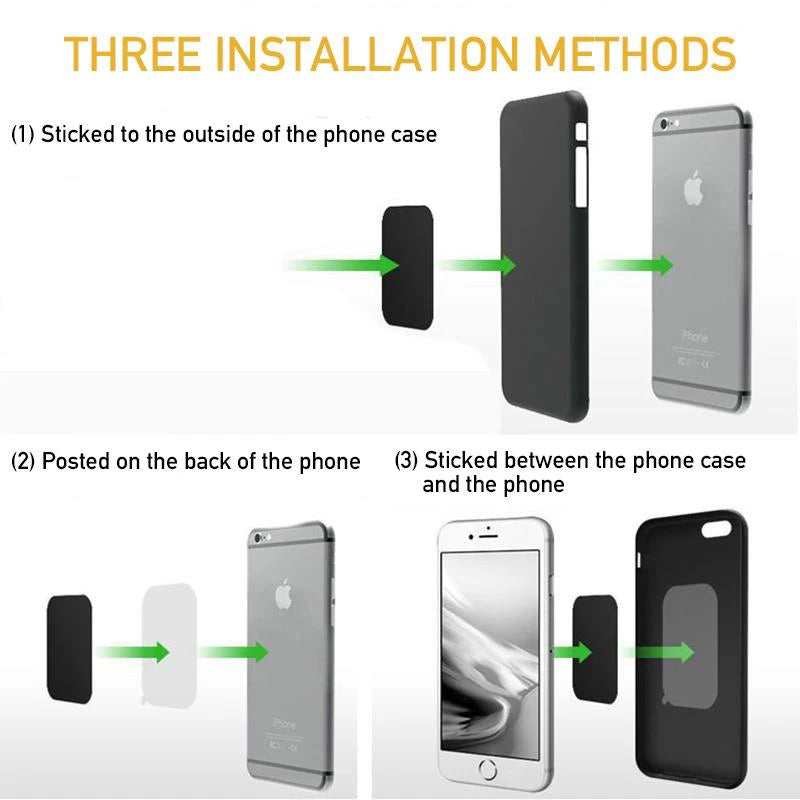 5pcs Magnetic Metal Plate Magnetic Car Phone Metal Plate Disk Universal Metal Disk Sticker Mount Mobile Phone For iPhone Xiaomi Zpaxo