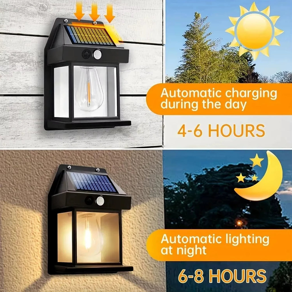Solar Energy Wall Lamp Outdoor Courtyard Lamp Outdoor Waterproof Lighting Street Lamp Balcony Lamp Garden Solar Ambient Lamp Zpaxo