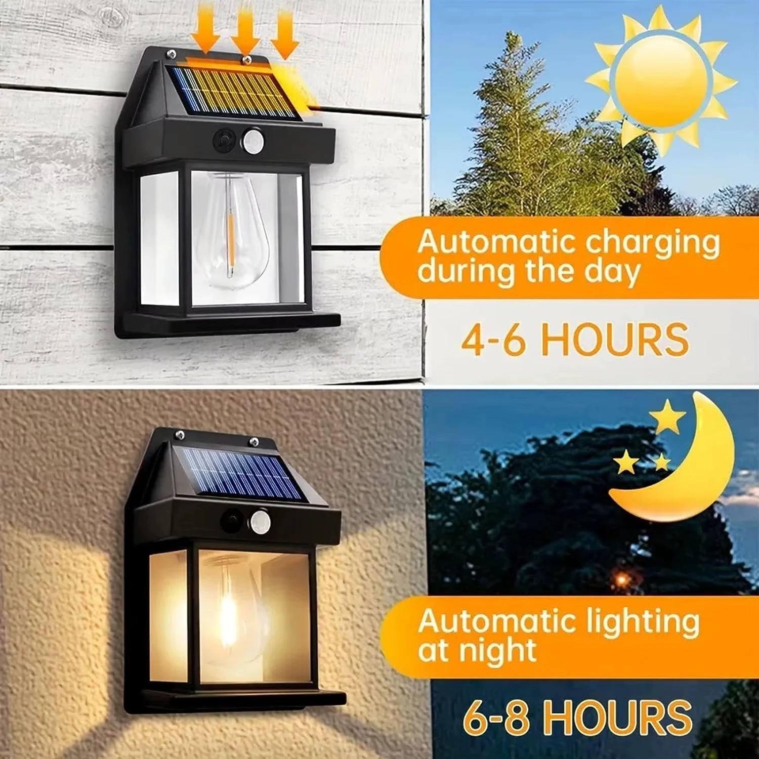 Solar Energy Wall Lamp Outdoor Courtyard Lamp Outdoor Waterproof Lighting Street Lamp Balcony Lamp Garden Solar Ambient Lamp Zpaxo