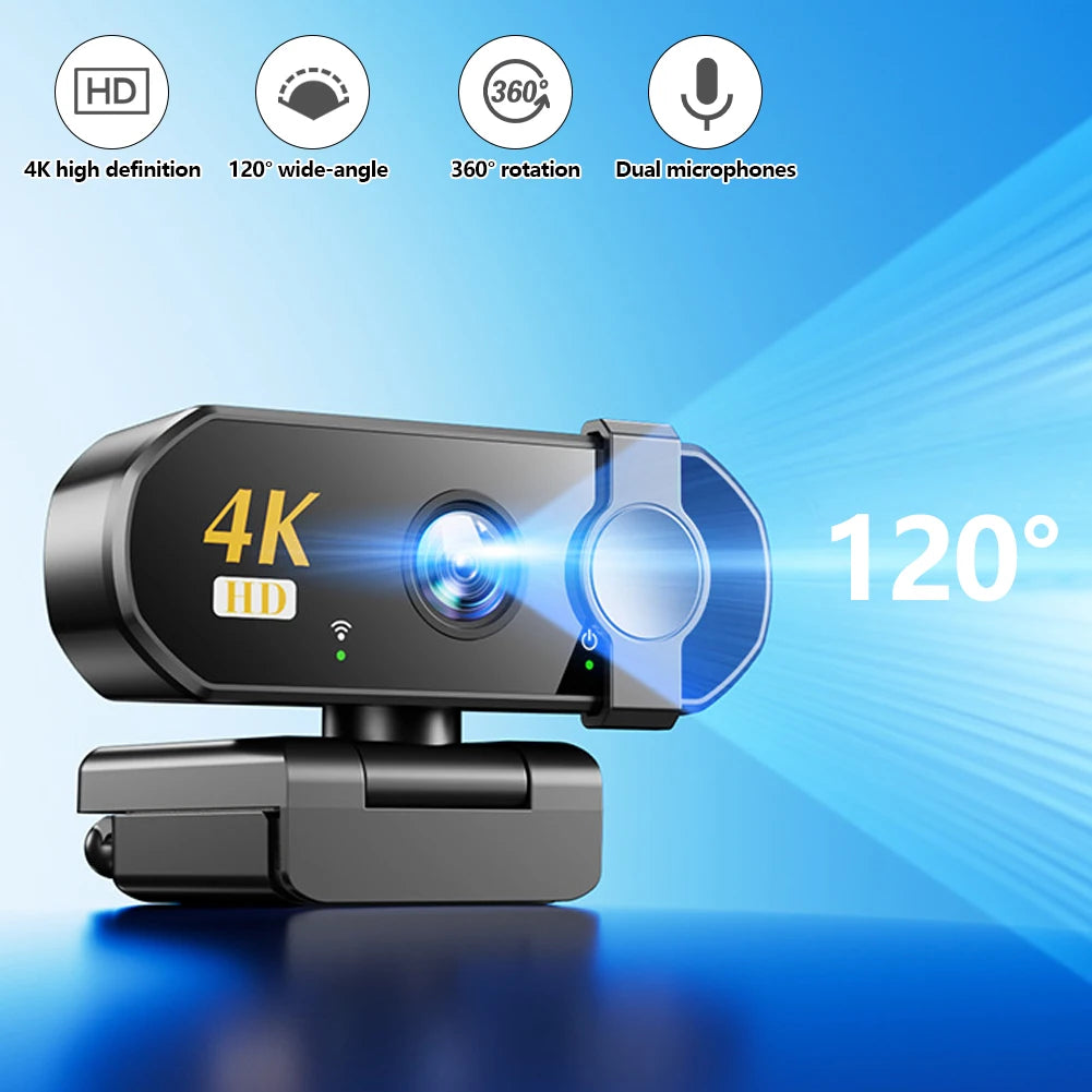 Fanmuran 4K USB Webcam – Auto-Focus, 120° Wide Angle 4K USB Webcam Zpaxo