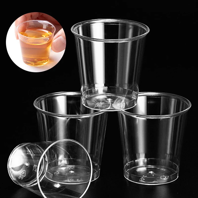 Disposable Clear Plastic Cup Outdoor Picnic Birthday Kitchen Party Zpaxo 50pcs
