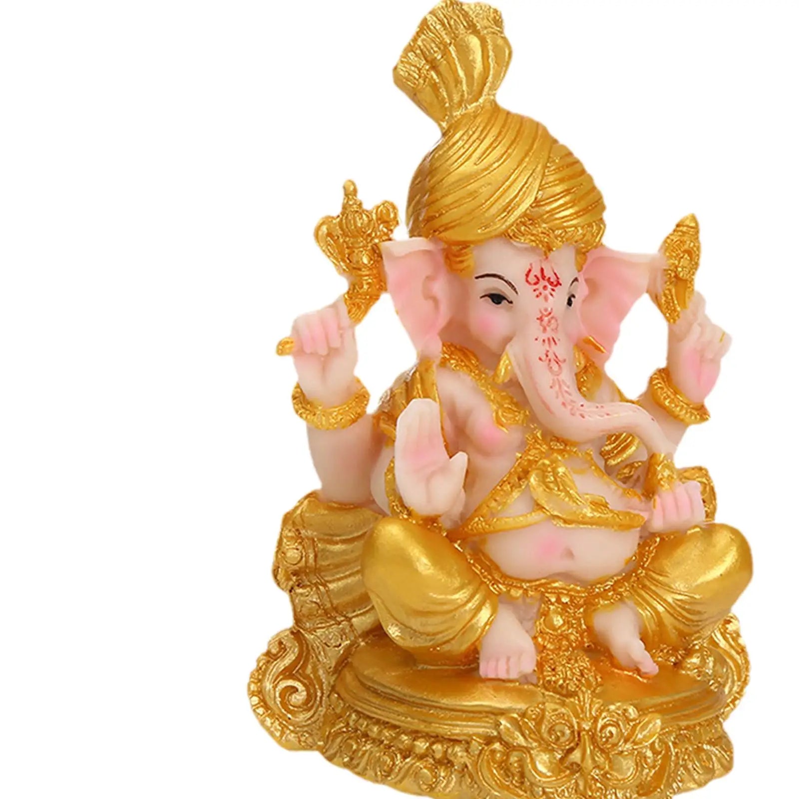 Resin Elephant Buddha Statue Craft Decorative Collectible Sculpture Carving Figurine for Bedroom Yard Home Garden Bookshelf Zpaxo