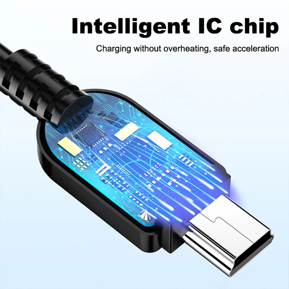 USB-A to Mini-B 5-Pin Cable – GPS, PS3, Dash Cam & Hard Drive USB Data Cable Zpaxo