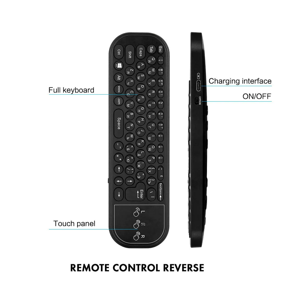 G60S Backlit Gyroscope 2.4G Wireless Voice Air Mouse Russian English Keyboard Smart Remote Control For Android TV BOX X96 TX6 Zpaxo