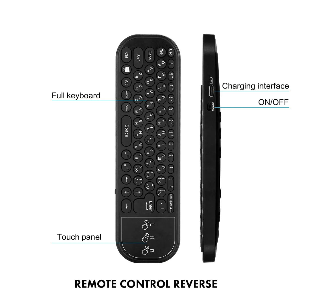 G60S Backlit Gyroscope 2.4G Wireless Voice Air Mouse Russian English Keyboard Smart Remote Control For Android TV BOX X96 TX6 Zpaxo