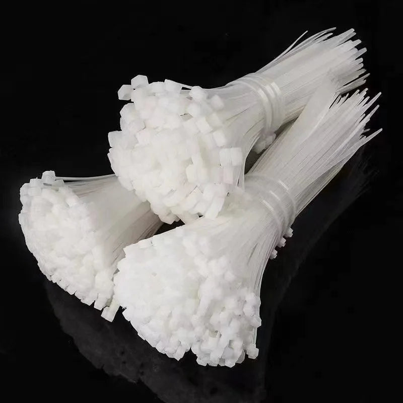 1000pcs Nylon Cable Ties Self-locking Cord Ties Straps Adjustable Cables Fastening Plastic Clamp Heat Resistant Wire Zip Tie Zpaxo