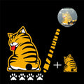 Car Window Decor Sticker Cute Cat Moving Tail Stickers Wiper Decals Zpaxo Yellow