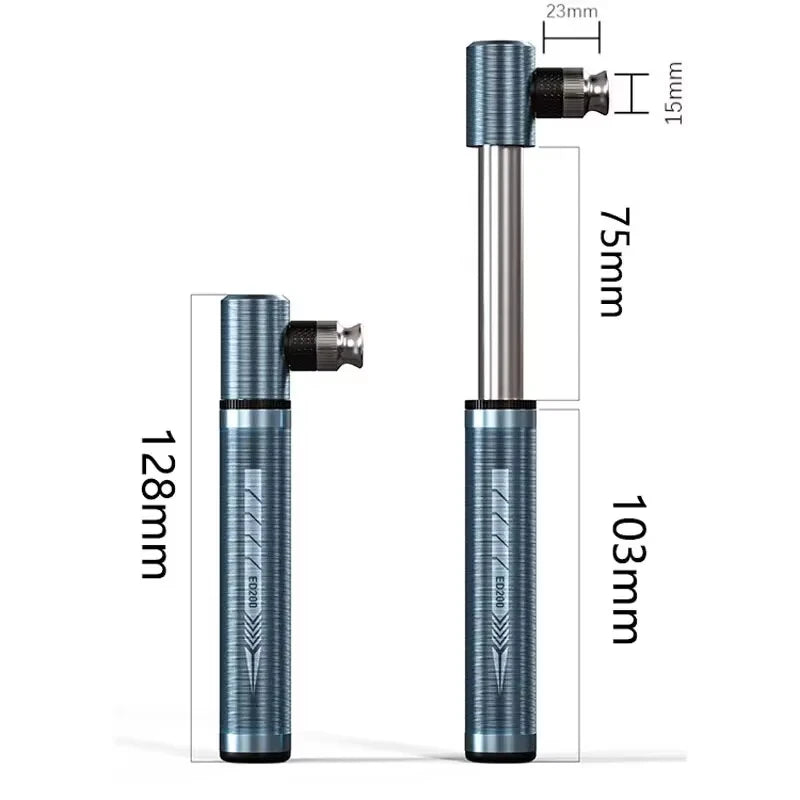 Mini Bicycle Pump Aluminum Alloy Cportable Hand Air Pump Ball Tire Pump Outdoor Bike Accessories Electric Cycling Scooter Road Zpaxo