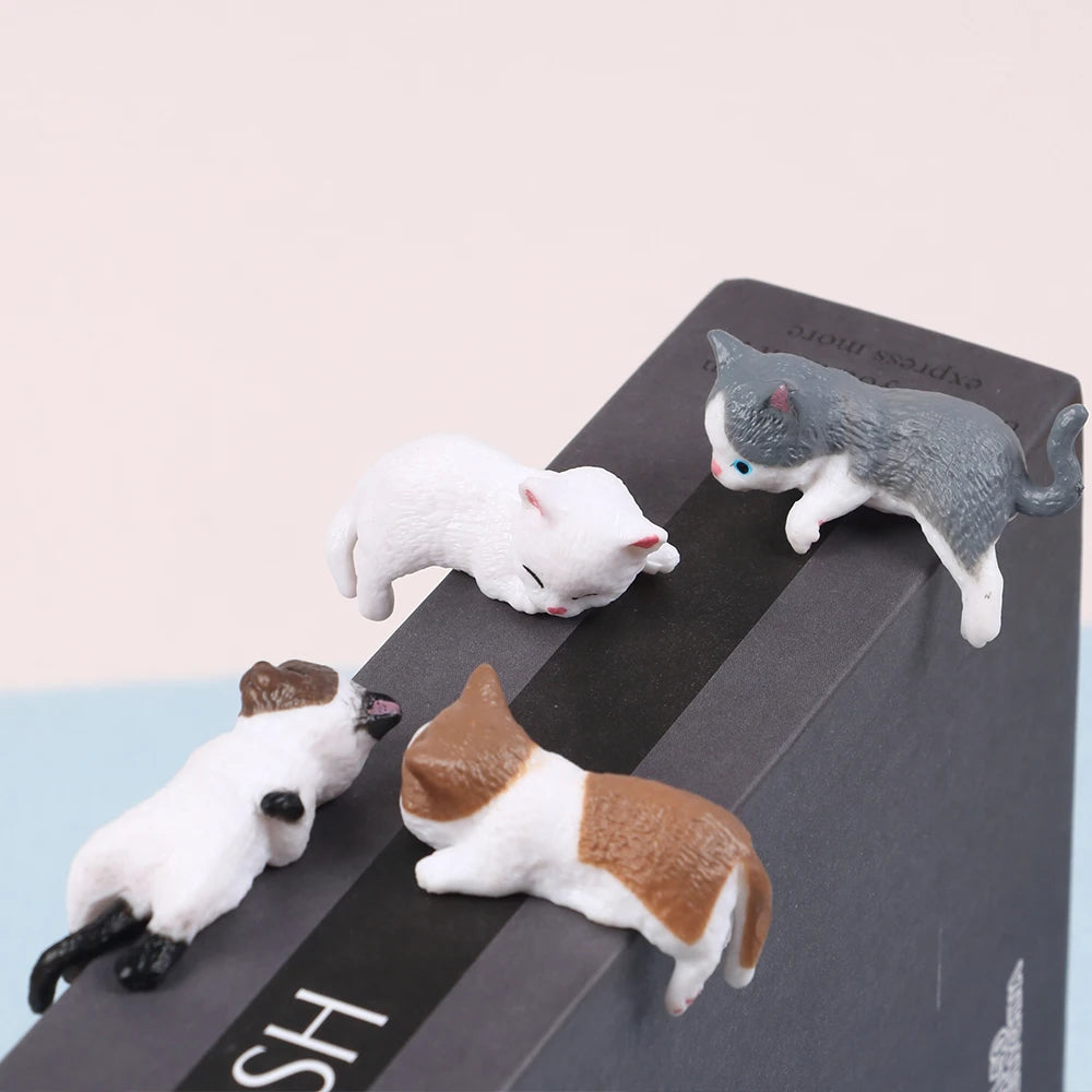Cat Figurines Cartoon Animal Cat Miniature Ornaments Funny Micro Landscape Home Car Decoration Zpaxo