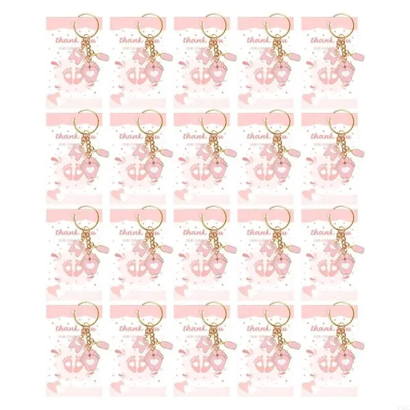 Baby Shower Party Souvenirs Guests Foot Charm Chain Bags