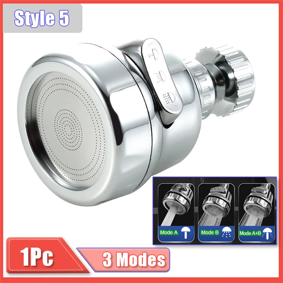 2/3 Modes Universal Kitchen Faucet Adapter 360 Rotation Faucet Filter Extenders Kitchen Gadgets Spray Water Saving Tap Nozzle Zpaxo 3 Modes