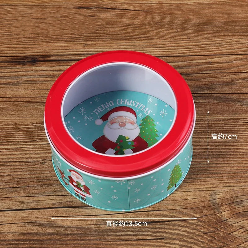 Christmas Metal Tin Candy Cookie Gift Box – Festive Xmas Tin
