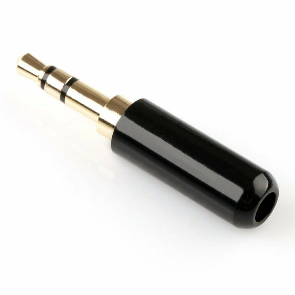 Gold Plated Copper Male Stereo Mini Jack Plug Soldering Headphone