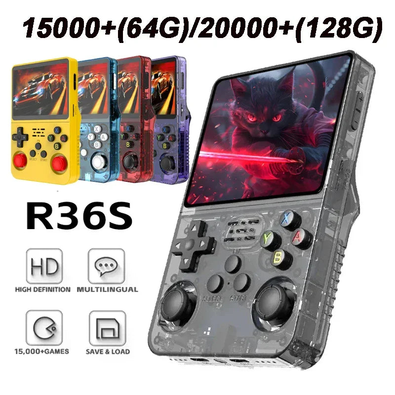 Portable Handheld R36S Retro Game Console Linux System IPS Screen