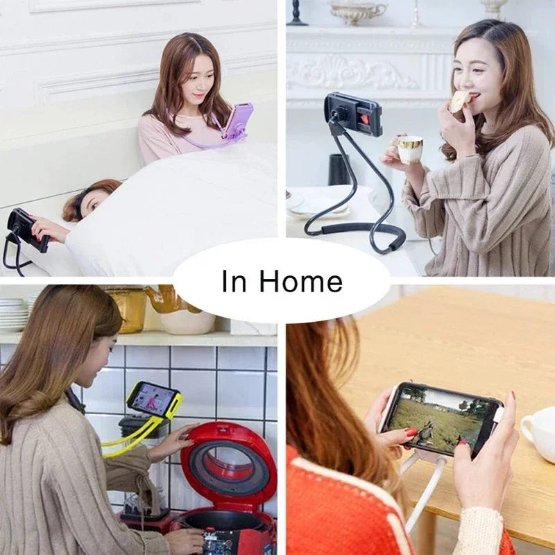 Flexible Mobile Phone Holder Hanging Neck Lazy Necklace Bracket Bed