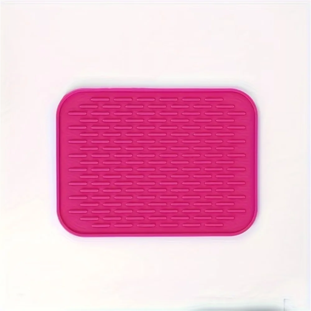 Silicone Trivet Mat Hot Pot Holder Driying Mat for Hot Dishes, Hot Pots and Hot Pan, Non Slip Heat Resistant Hot Pads for Table Zpaxo Red 21.5x15.5CM