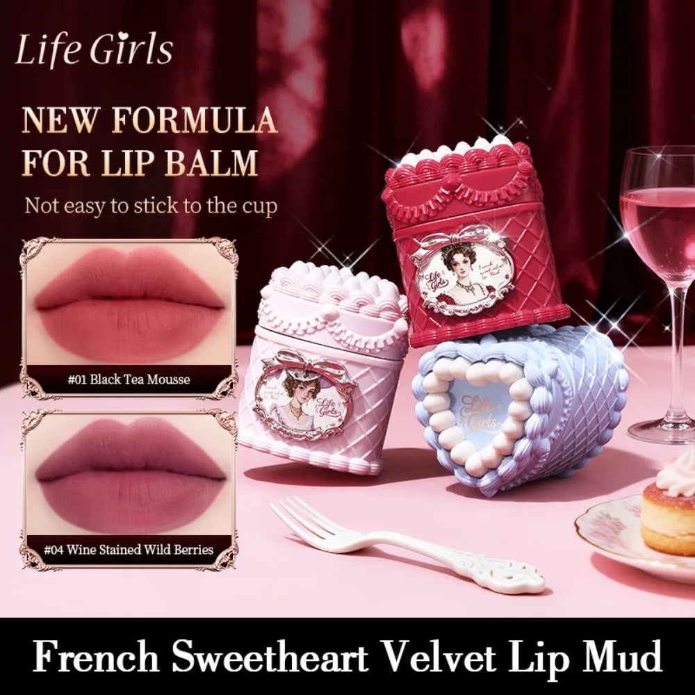 French Sweetheart Cake Matte Lip Gloss Velvet Mousse Mud Soft Focus Zpaxo