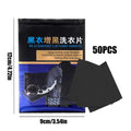 50 Black Clothes Dye Catcher Sheets Long Lasting Portable Laundry