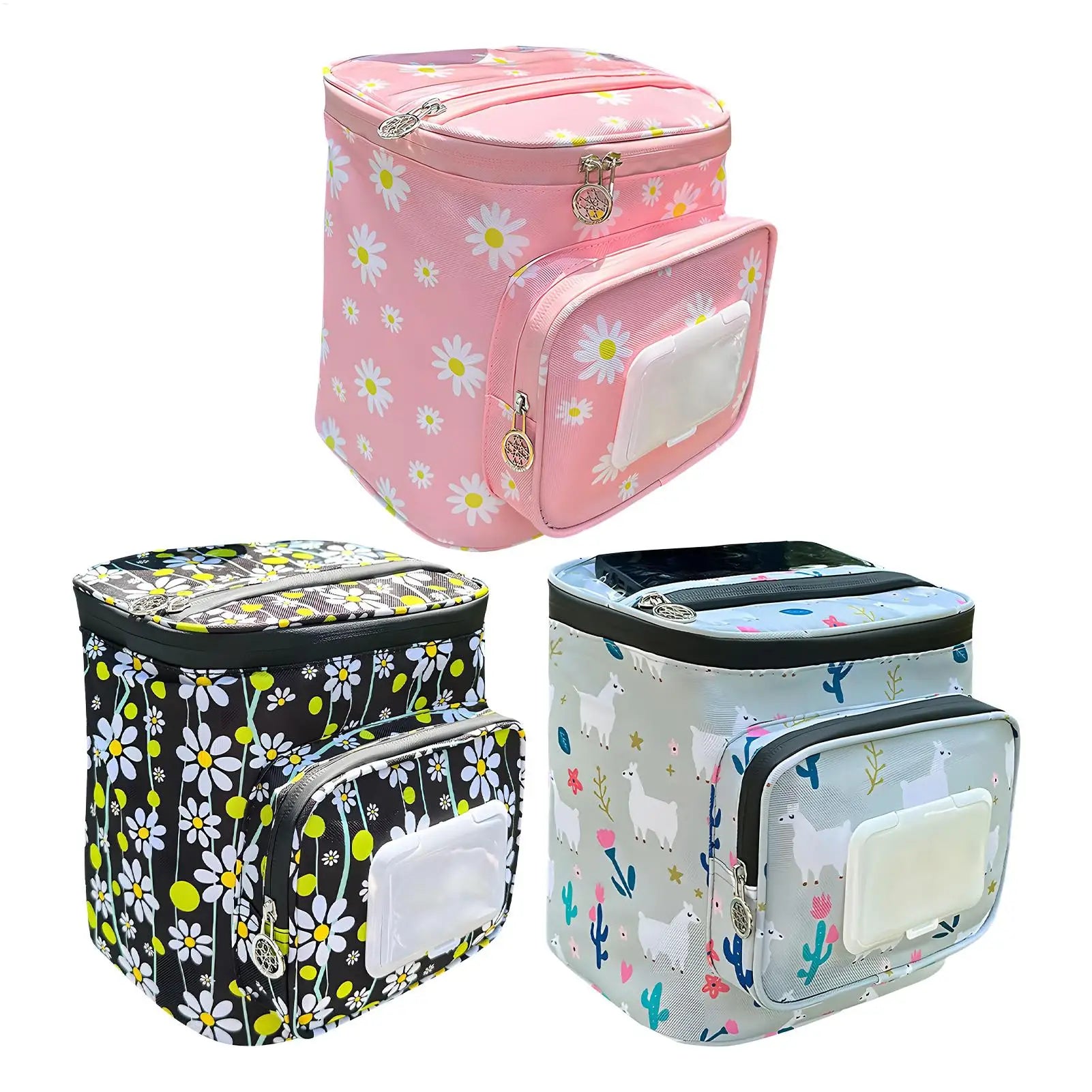 Kids Bicycle Basket Oxford Waterproof Zipper Handlebar Front Bag