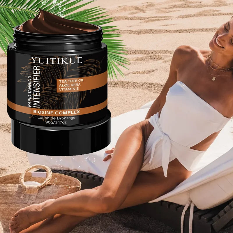 YUITIKUE Self-Tanning Intensifier Cream – No Sun Bronze Glow Self Tanning Cream Zpaxo