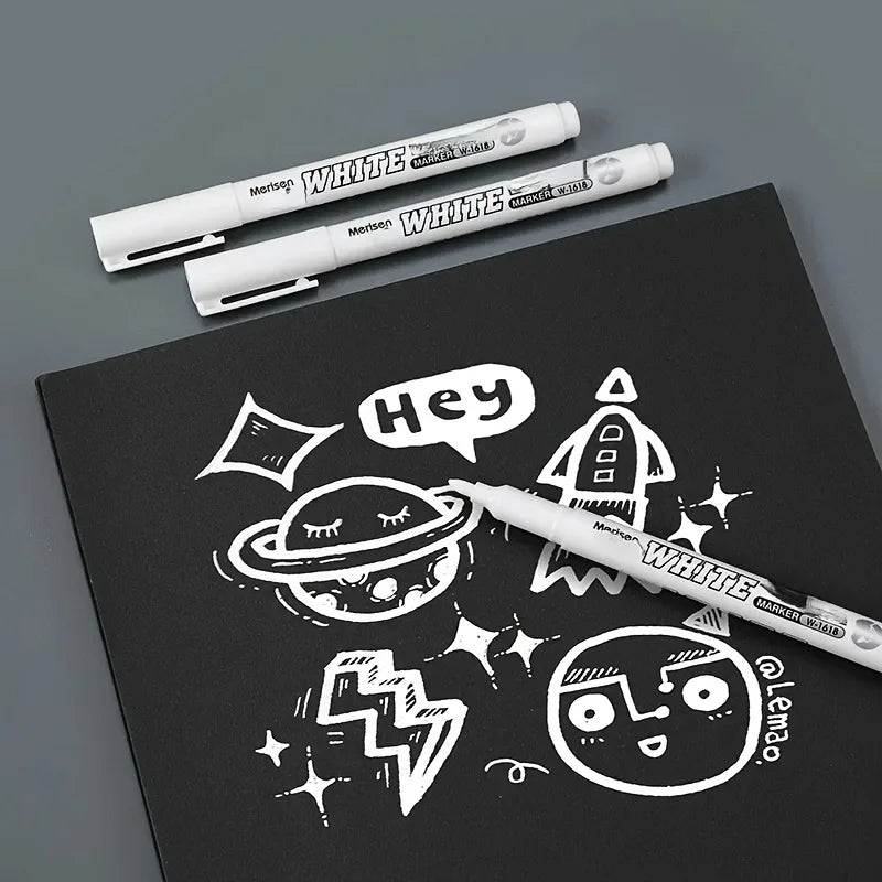 White Paint Pens Fine Tip – Waterproof Oil-Based Markers 3/6 Pack Paint Marker Pens Zpaxo