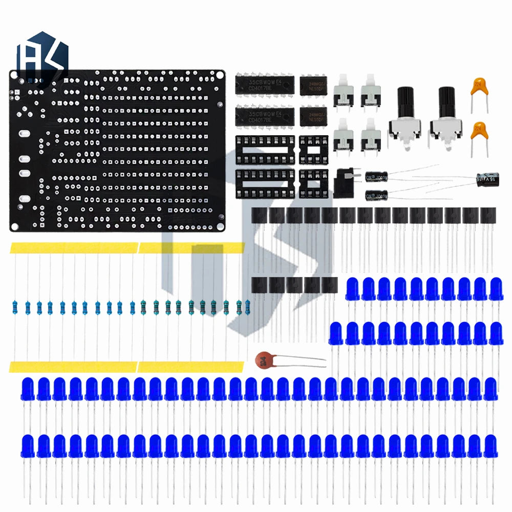 DIY LED Chasing Lights Electronic DC5-9V Tracking Light Game Project Zpaxo