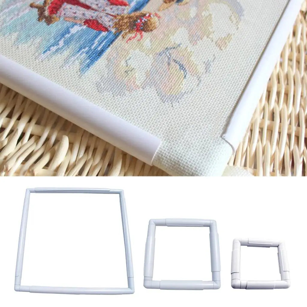 Embroidery Hoop Rings Clip Frame Square Cross Stitch Frame DIY Crafts Sewing Tool for Quilting, Needlepoint, Silk-Painting Zpaxo