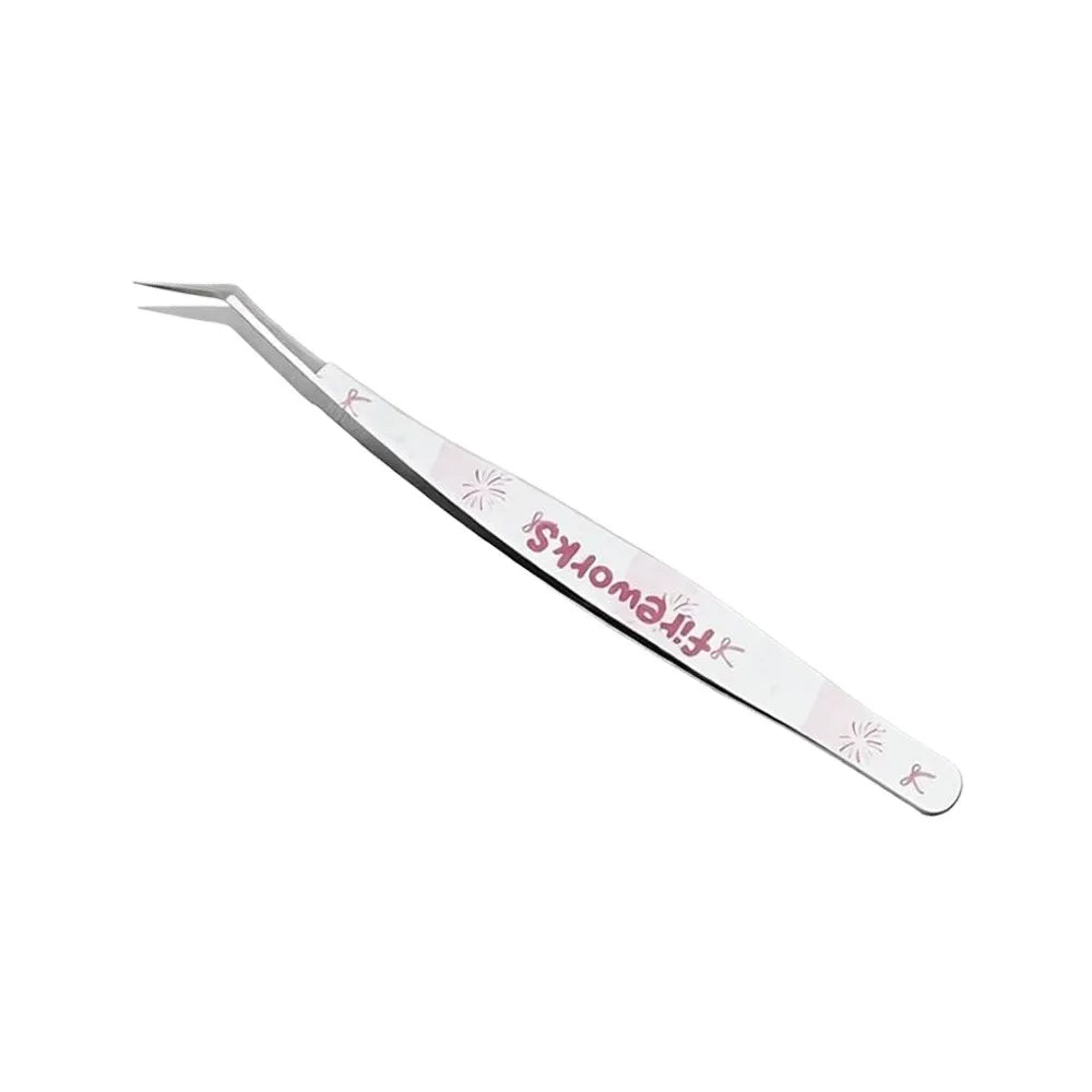 Stainless Steel Curved Stickers Tweezers Precision Anti-static False Zpaxo Fireworks