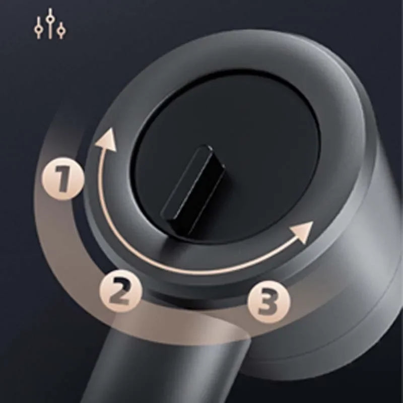 High Pressure Strong Current Shower Head Water Saving Shower with Water Filter 3 Mold Knobs Controllable Hand Shower Bathroom Zpaxo