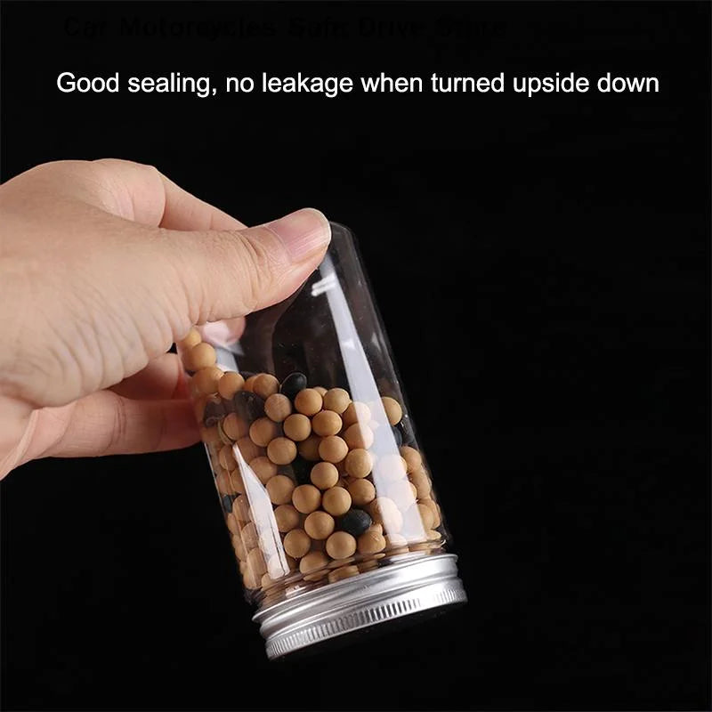 Aluminum Packing Bottle PET Clear Empty Seal Circular Bucket Storage