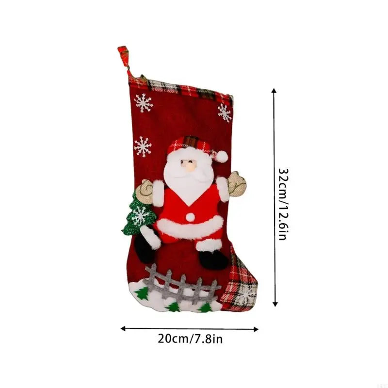 Christmas Party Bag Santa Snowman Pattern Large Capacity Efficient