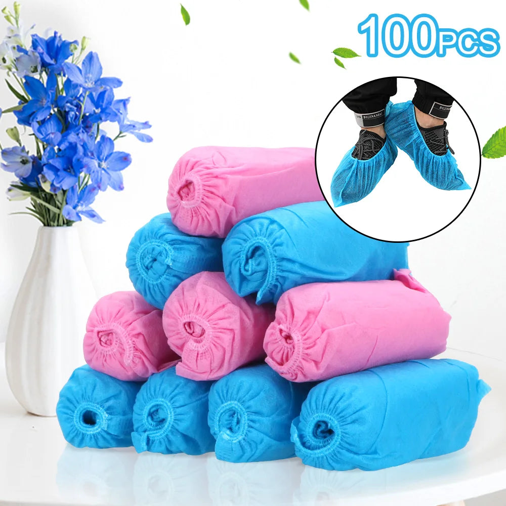 Anti-slip Shoe Covers Elastic Band Breathable Dustproof Disposable