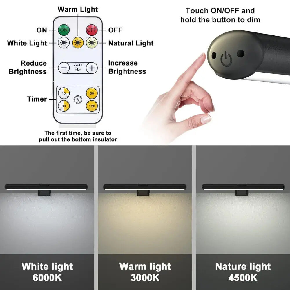 Wireless Picture Light 4000mAh Remote LED Art Wall Lamp