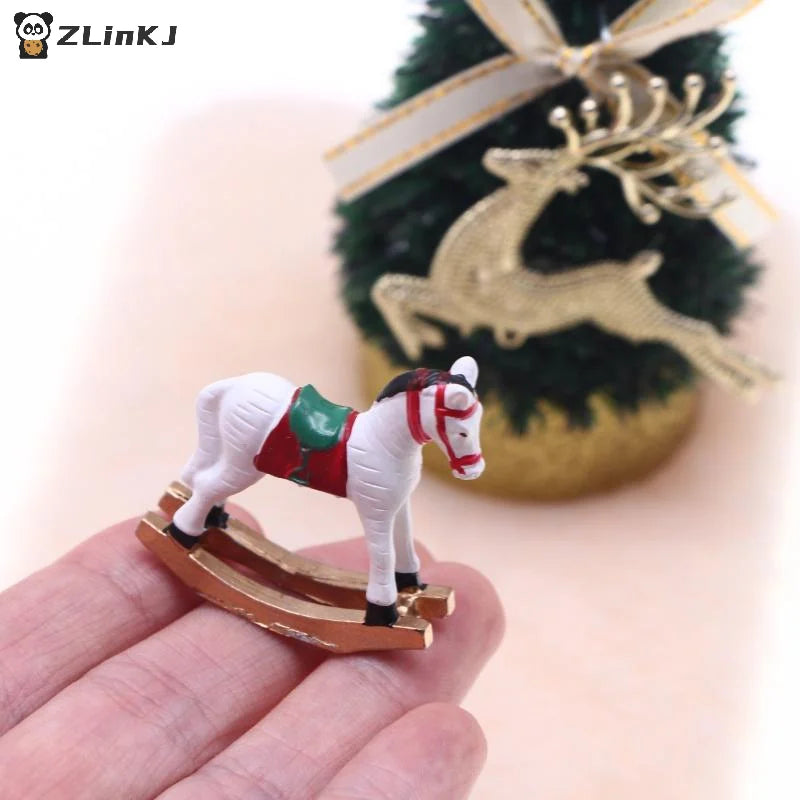 ▶1PCS 1/12 Dollhouse Miniature Trojans Model Toy Doll House Mini Christmas Decoration DIY Accessories Bedroom Scene Prop Zpaxo