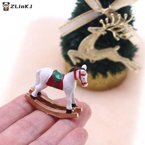 ▶1PCS 1/12 Dollhouse Miniature Trojans Model Toy Doll House Mini Christmas Decoration DIY Accessories Bedroom Scene Prop Zpaxo