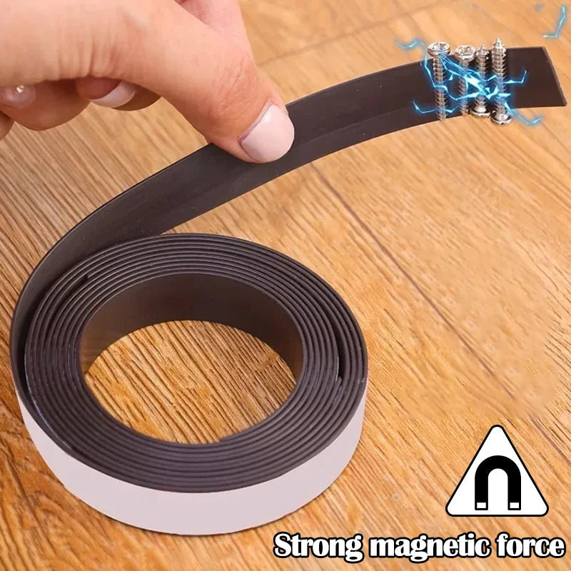1M Self Adhesive Magnetic Strips Strong Tape Flexible Magnet Strip