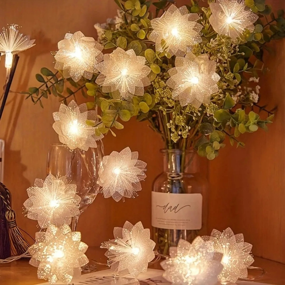 1 Enchanting LED Fiber Optic Flower Fairy Lamp Battery Powered Zpaxo