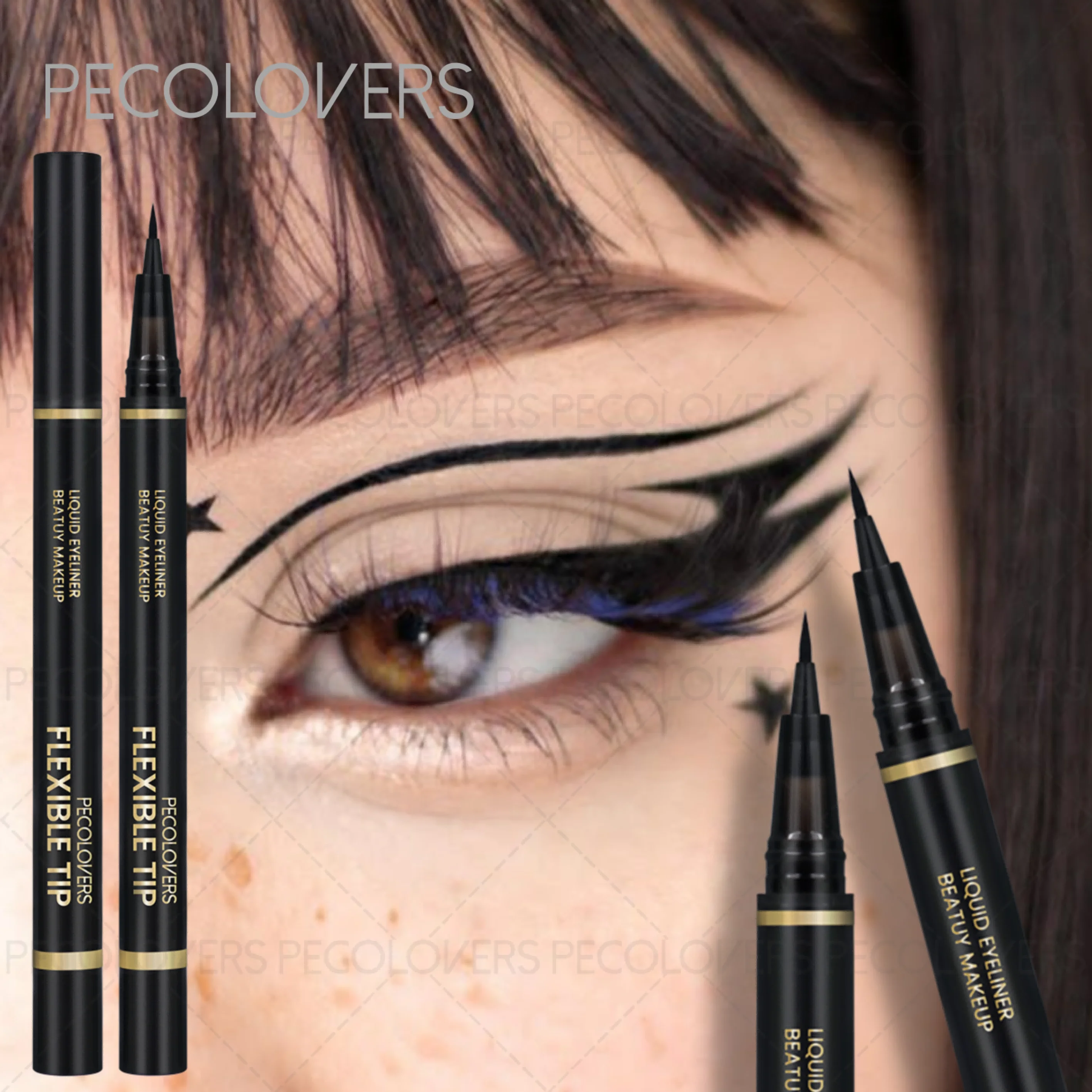 3pcs Long Lasting Waterproof Black Liquid Eyeliner Pen Quick-dry Smooth Eye Liner Anti Smudge Liquid Eyeliner Pen Zpaxo