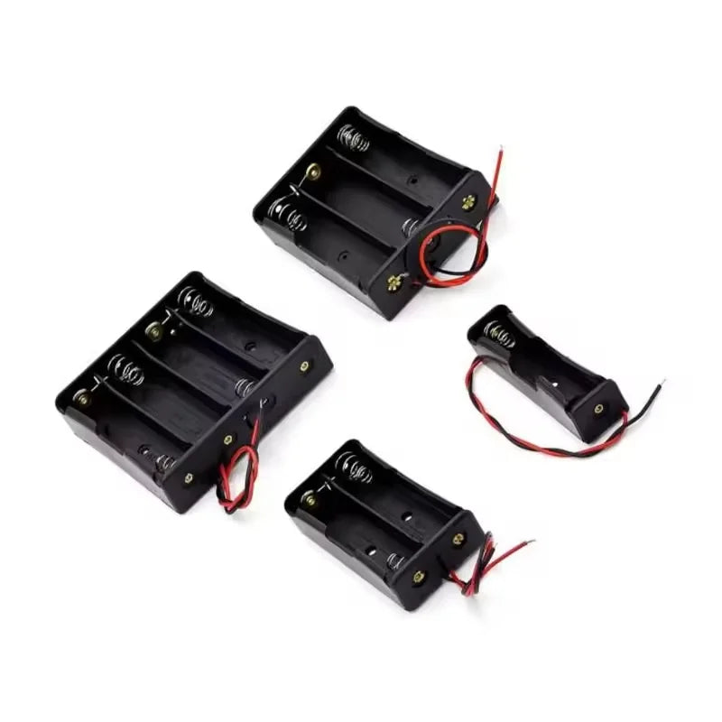 18650 Battery Holder 1–4 Slot Storage Case with Wire Leads | DIY