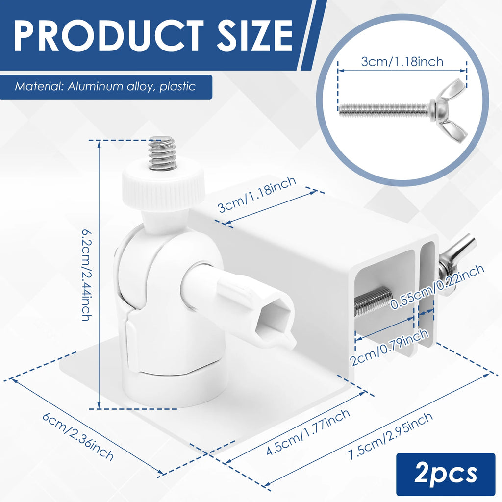 2pcs Cameras Bracket Gutter Mount Compatible with eufy Security SoloCam S220/C210, eufyCam 2C/2C Pro, 3/S330, 2/2 Pro, 3C/S300 Zpaxo 2pcs 360 Rotation