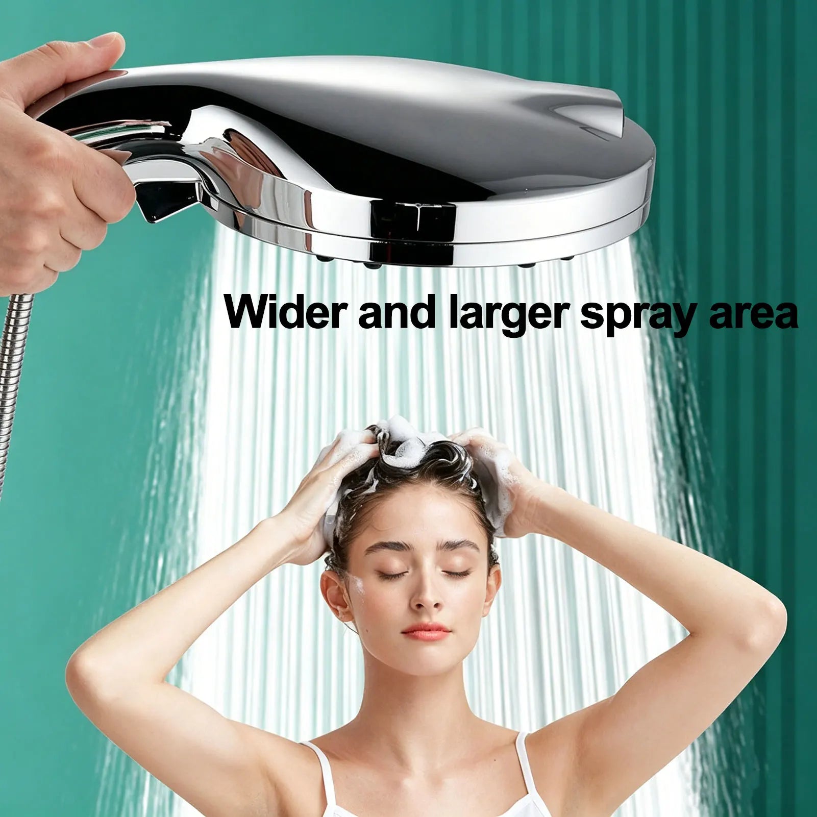 High Pressure Shower head with Handheld 10 Modes, Built-in Power Wash to Clear Tub. Tile & Pets, High Flow Hand Held Hydro Rain Zpaxo