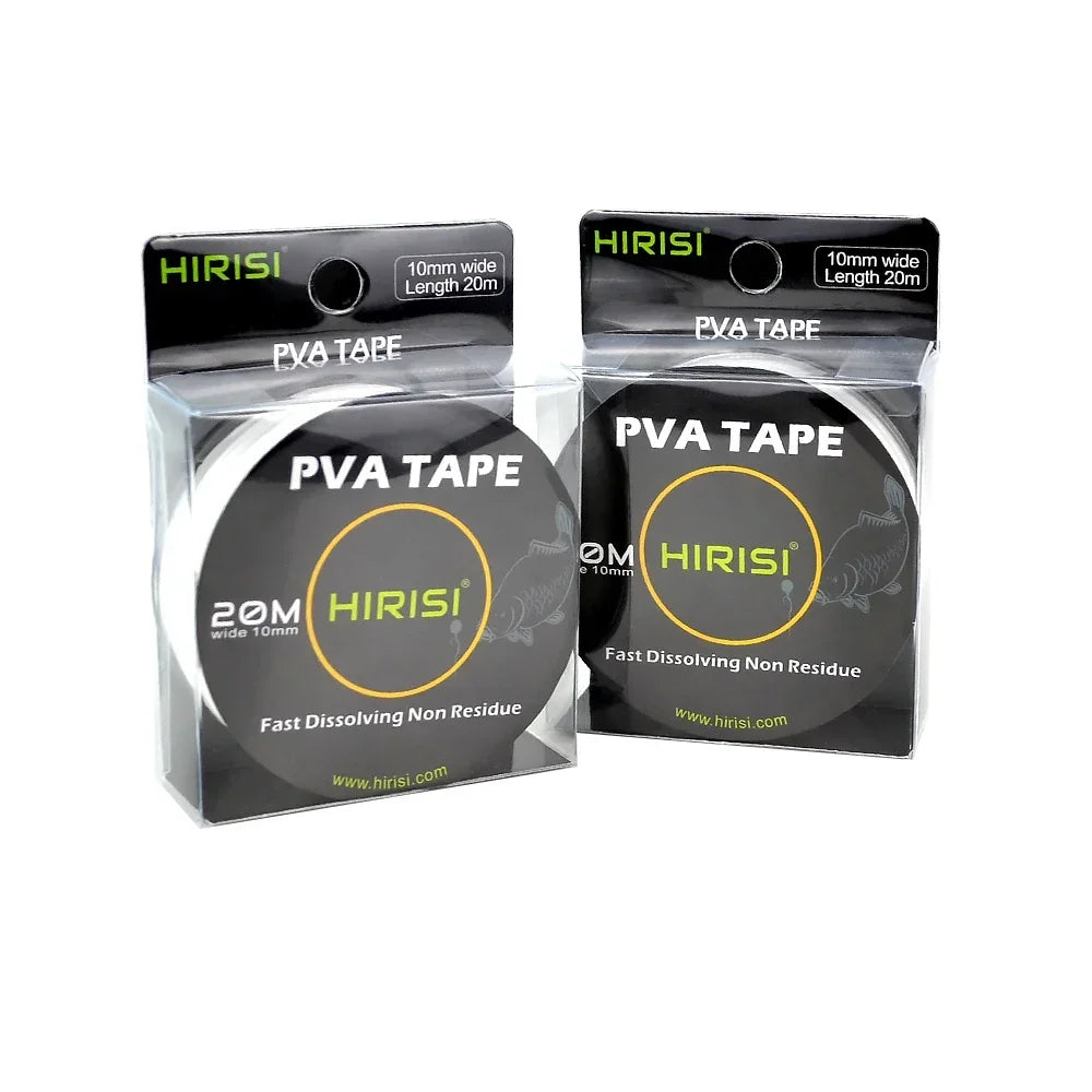 HIRISI 2pcs Carp Fishing Accessories PVA Tape String For Boilie Size 10mm X 20m For Outdoor Fishing Zpaxo
