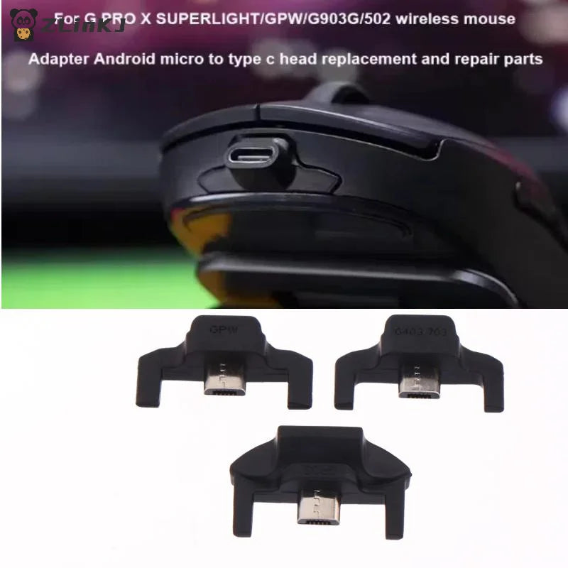 Adapter GPW G903 G502 Wireless G703 Mouse Android Micro USB Head Zpaxo