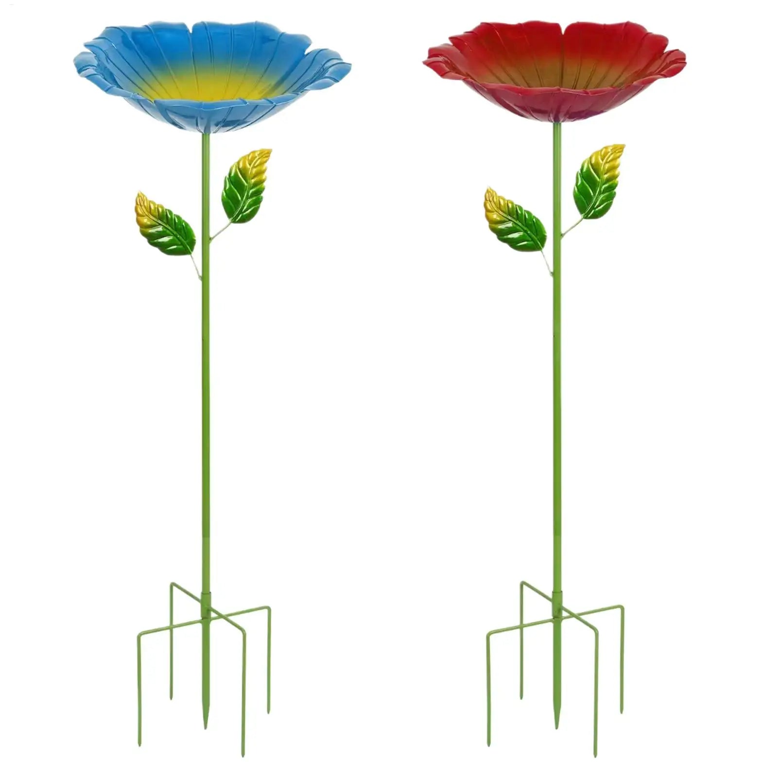 Bee Bath Metal Garden Stake Water Feeder Birds Butterflies Large