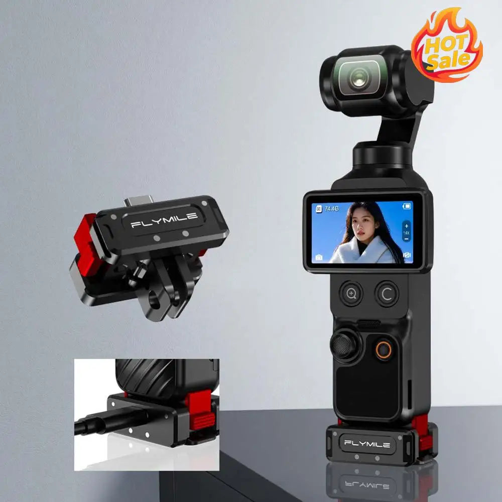 Magnetic Quick-Release Mount for DJI Osmo Pocket 4/3 Accessories Rotation Aluminum Alloy Adapter Expansion Mount Adapter Holder Zpaxo