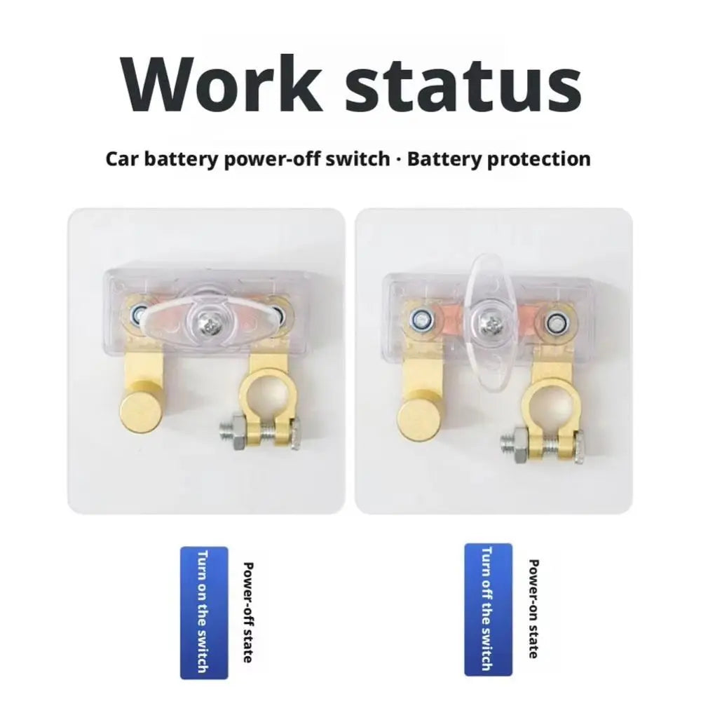 Alloy/Copper Battery Isolation Switch 12 - 24 V Quick Cut-off Battery Switch Durable Battery Terminal Negative Isolator Car Zpaxo